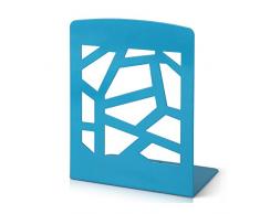 DGYAXIN Serre Livre Metal, Stables Durable Emboîtable Serre Livre, pour Maison/Bureau/Bibliothèque(1 Paire),Blue,16.5×12.5×8.5cm