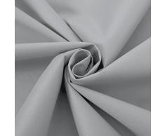 Deconovo Lot de 2 Rideaux Salon Rideaux Occultants Gris Clair Double Face Thermique à Oeillets Isolant Thermique Rideaux Chambre Fille 135x240cm