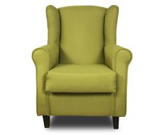 SuenosZzz, le spécialiste du repos.SuenosZzz - Fauteuil d'allaitement à oreilles, tissu Aspen 60, rouge grenat Moderne Medida: 102 x 76 x 74. vert