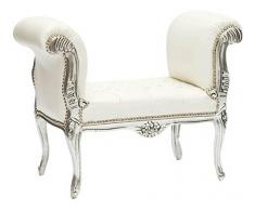 MAXIOCCASIONI Canapé baroque argent et blanc