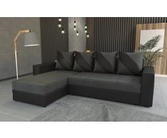 tendencio Canapé dangle Convertible Huli (Gris foncé/Noir)