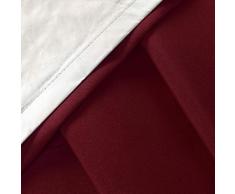 SUO AI TEXTILE Rideaux Salon Occultants à Oeillets Doublure Isolant Thermique 140x260cm Rouge Lot de 2