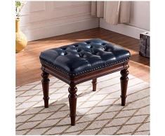 YZjk Vintage Coiffeuse Tabouret Chambre Chaise Rembourrée Rembourré Commode Vanité Tabouret Maquillage Siège Baroque (Couleur: Vert)