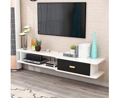 Meuble TV flottant Meuble TV suspendu Meuble TV mural Meuble TV suspendu Divertissement Media Center Console de stockage Console de jeu Console audio / vidéo avec tablette de rangement ouverte