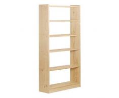 Europe & Nature Etagère Gala avec Tablettes Largeur 80cm, Bois, 25 x 80 x 186 cm