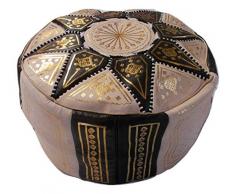 Etnico Arredo Ottoman 2209191146 Pouf Poire marocain en Cuir véritable Arabe Ethnique Repose-Pieds Fait Main
