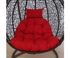 LZDX Lavable Fauteuil Suspendu Coussin Egg, Trapèze Balançoire Suspendue Panier Coussin, Coussin en Rotin Simple, pour Lintérieur Patio Extérieur Balcon,B