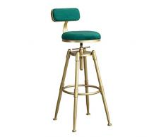 KHFFH Tabouret de Bar- Tabouret de Bar, Bar Antique Retro Industrielle Contre, Rotatif Bahut, for Le Petit déjeuner Bar, Bar, Pub, Cuisine et la Maison 70~90cm Tabouret de Bar