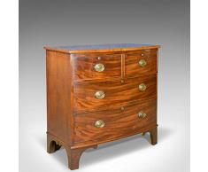 London Fine Antiquités Antique Nœud Avant Commode, Anglais, géorgien, Acajou, Circa 1790