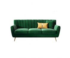 HEMFV Canapé Classique, Contemporain Canapé for Le Salon, capitonné Sofa Design Comprend Jambes Chrome Robuste et Riche Tapisserie dameublement Velours