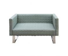 Furniture 247 Canapé 2 personnes avec pieds design en métal - Vert