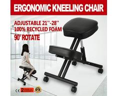 Chrisun Tabouret Ergonomique Réglable en Hauteur Tabouret Réglable en Hauteur Chaise Rembourrée avec Rembourrage Double Epaisseur Capacité Maximale 113.4KG / 250LBS Idéal pour Le Bureau Ou La Maison