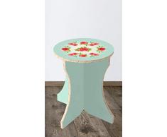 Tabouret bohème vert en carton alvéolaire © Création Christelle Gossart