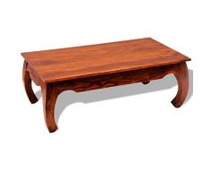 SENLUOWX Table Basse en Bois Massif de sheesham Opium 40 cm