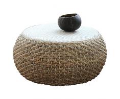 Japonais Rond Table Basse En Rotin Bois Massif Petite Vigne Thé Table En Osier Baie Vitrée Table Basse