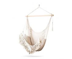 Damay Fauteuil Suspendu Hamac Chaise Pivotante Siège Suspendu 90×120CM Chaise Balançoire pour Intérieur et Extérieur Charge Max 150KG