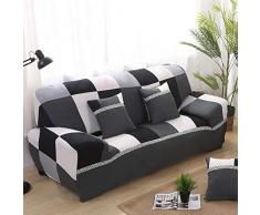 Urijk Housse de Canapé Housse de Fauteuil Extensible Élastiques Couver Canapé 1 Place 2 Places 3 Places 4 Places avec Accoudoir Protecteur de Canapé Imprimé Floral Plaid Décoratif