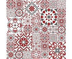 Sticker Adhésif de Décoration pour Table Basse IKEA Modèle Lack - Effet Carreaux de Ciment - Bisknight - Dimensions 55 x 55 cm