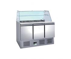 Saladette réfrigérée avec vitrine dexposition - 3 portes