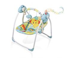 VASTFAFA Électrique Balancelle Bébé Multifonctions Pliable,Fauteuil à bascule Transat Musical Apaisant pour Bébé (Bleu)