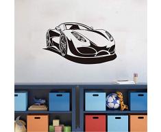 Race Sports Car Club Wall Decal Sofa Salon Décor À La Maison Autocollant Art Pvc Vinyle Murale Automobile Stickers Auto Stickers 76X43 Cm