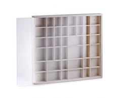 Zeller 12112 Étagère Multi-Cases en pin munie dune vitre bois, 45 x 4,5 x 40 cm