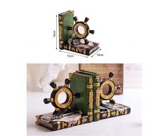 Asskanaer 1 Paire Rudder Bookend Vintage Bureau Décoration Résine Bibliothèque Bureau Bookend Baffle Lutrin Titulaire Art Bookend Cadeau for Les étudiants et Enseignants