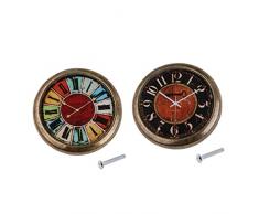 Baoblaze 2 Pcs Poignée De Porte Vintage Horloge Commode Boutons Meuble Antique