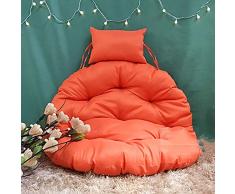 Wghz Papasan Chair Cushion, Solid Color Overstuffed Swing Hanging Egg Hammock Oversized Seat Cushioning, Patio, Balcony-Orange 105x105cm(41x41inch)