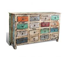 vidaXL Commode Cabinet de Rangement Vintage Meuble de Rangement Chiffonnier