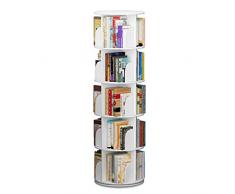 BLWX - Bibliothèque pivotante créative circulaire minimaliste moderne, blanc - 4 tailles disponibles étagère à livres (taille : 5 layer)