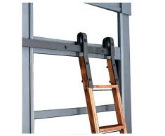 Échelle de bibliothèque coulissante rustique noire (sans échelle) 39 3/8 ladder kit noir