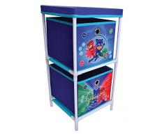 FUN HOUSE 712932 Etagère 2 casiers pour Enfant, PP/Carton, Bleu, 29,5 x 29 x 58,5 cm