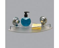 Etagère d'angle sur ventouses