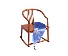 ✤ Fauteuil à bascule simple en bois massif, fauteuil chinois élargi de dossier de meubles dacajou 609-YY