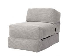 Lounge Pug, Avery, Fauteuil Futon, Unique, Pompon Crème