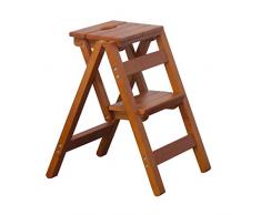 Tabouret Échelles 2 Étapes | Escabeau en Bois | Tabouret Pliant Polyvalent | Escabeau pour Cuisine/Bureau/bibliothèque | Max. 150kg / 330lbs