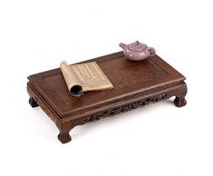 Salon Tables Table à thé baie vitrée table à thé rectangulaire tatami chinois acajou table table de sol table basse Tables basses (Color : Brown, Size : 40.5 * 24 * 11.5cm)