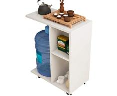 QGQ Portable multifonction pliable pliable Panier, simple et moderne nordique Table basse créative Salon Petit Appartement Kung Fu mobile thé Panier Mini Couleur: Blanc,blanc