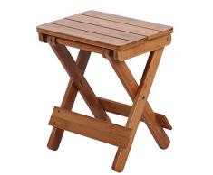 Mumusuki Chaise Pliante en Bois, Tabouret en Bambou carré de ménage extérieur Portable Pliant siège de Chaise de pêche de Meubles