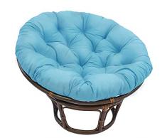 LZDX Ronde Egg Chair Hammock Coussin, Hanging Lavable Panier Chaise Coussin, Swing Seul Panier Coussinets, Yard Patio Intérieur Extérieur Jardin Bureau Plage,A,50x50cm(19.7x19.7)