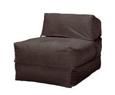 Lounge Pug, Avery, Fauteuil Futon, Unique, Velours Anthracite