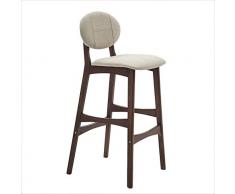 Tabourets de Bar Creative Cafe Chair Dossier Nordique Chaise en Bois Massif Tabourets Hauts Multi-Couleur en Option