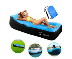 Sooair Canapé gonflable Canapé gonflable Outdoor Portable Canapé gonflable Camping Parc Plage Arrière Canapé Gonflable Outdoor