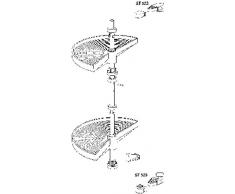 gedotec® demi-cercle poignée armoire d'angle pivotant avec pivotant sol | | sols pivotant pour meuble : 800 x 550 mm – Produit de qualité pour votre intérieur
