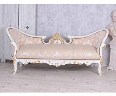 Baroque canapé Banc Antique prunk Canapé Crème/doré vintage salon canapé