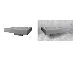 Table basse béton ciré sur socle 90x90 cm