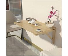 JN Bureau dordinateur/Table Pliante de Stockage Table Cadre éponte Bois Bibliothèque Bureau Invisible Mur Table de Cuisine dapprentissage/Bureau Bureau détude (Size : 120 * 50cm)
