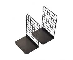 DGYAXIN Serre Livre Metal Noir, Stables Durable Emboîtable Serre Livre, pour la Maison, Le Bureau et la Bibliothèque(1 Paire)