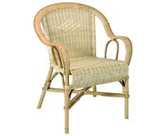 La Vannerie dAujourdhui Fauteuil Adulte en rotin tissé Bas Dossier